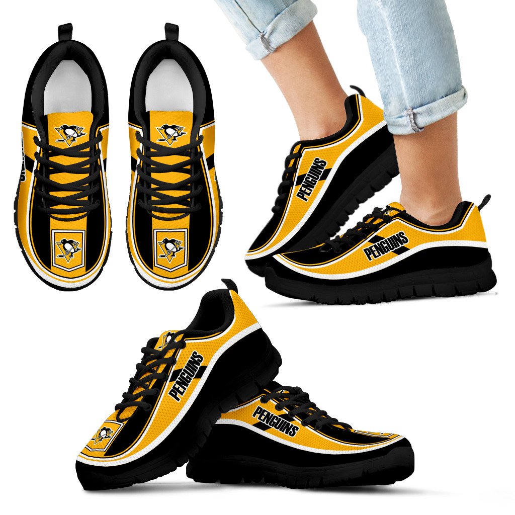 Simple Color Flag Pittsburgh Penguins Sneakers