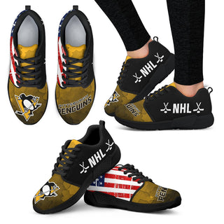 Awesome Fashion Pittsburgh Penguins Shoes Athletic Sneakers