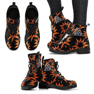 Dizzy Motion Amazing Designs Logo Miami Marlins Boots