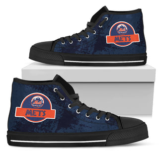 Cute Jurassic Park New York Mets High Top Shoes