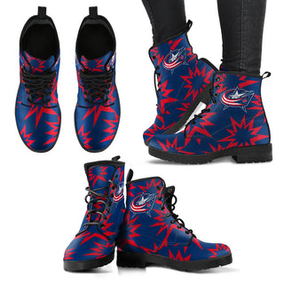 Dizzy Motion Amazing Designs Logo Columbus Blue Jackets Boots