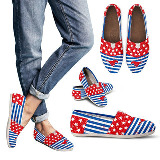 Vintage Star America Flag SMU Mustangs Women Casual Shoes