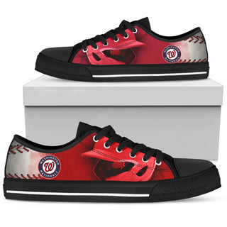 Artistic Scratch Of Washington Nationals Low Top Shoes
