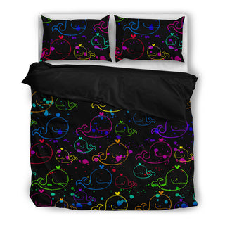 Brusher Whale Colorful Watercolor Random Lovely Bedding Sets