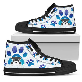 Schnauzer Paws High Top Shoes