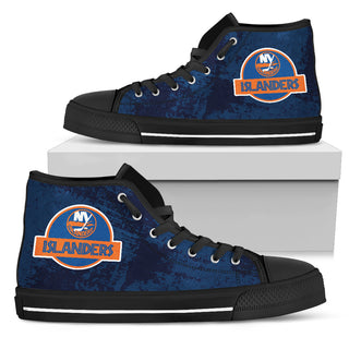 Cute Jurassic Park New York Islanders High Top Shoes