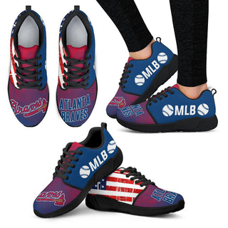 Awesome Fashion Atlanta Braves Shoes Athletic Sneakers