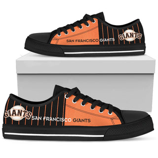 Simple Design Vertical Stripes San Francisco Giants Low Top Shoes