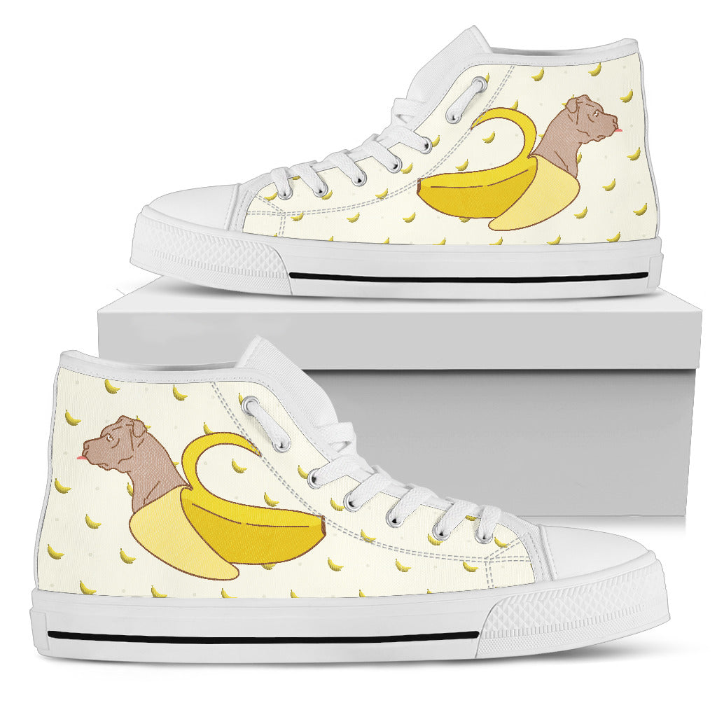 Pitbull Inside Banana Funny Gift High Top Shoes