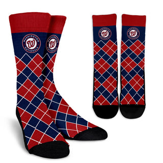 Gorgeous Washington Nationals Argyle Socks