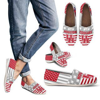 Proud of American Flag Houston Cougars Casual Shoes