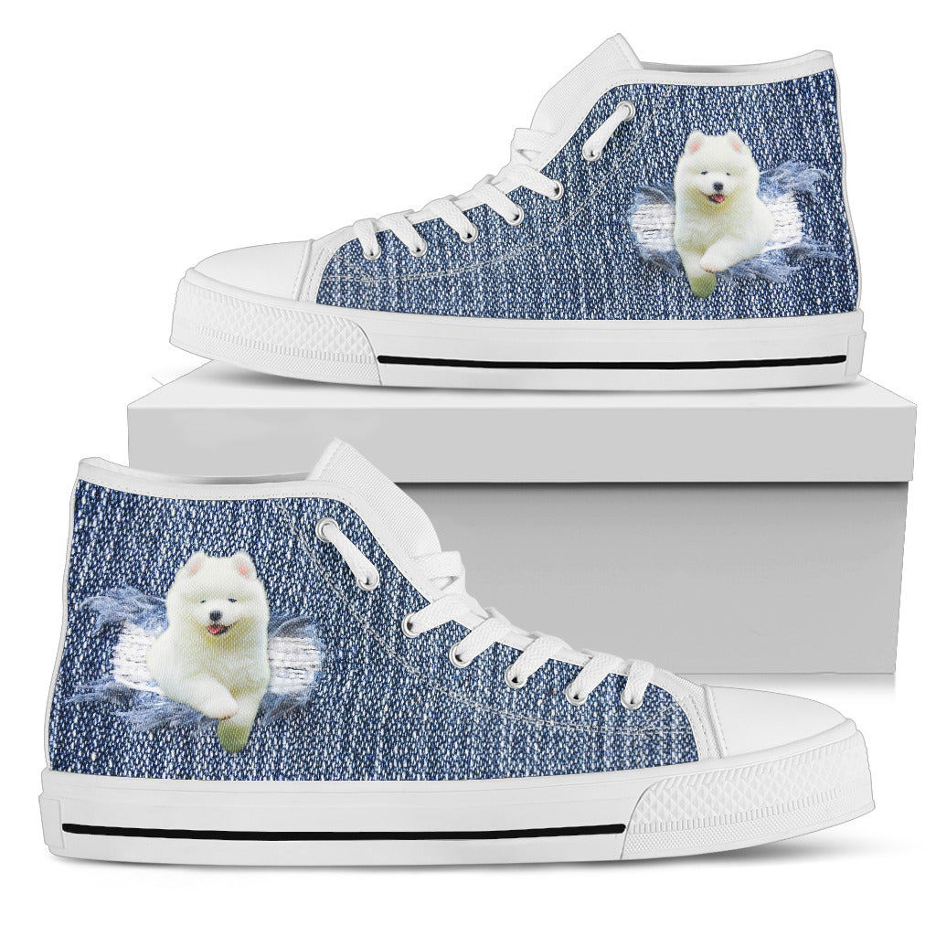 Samoyed Break The Wall High Top Shoes