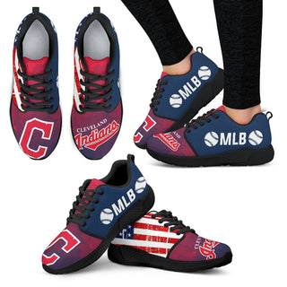 Awesome Fashion Cleveland Indians Shoes Athletic Sneakers