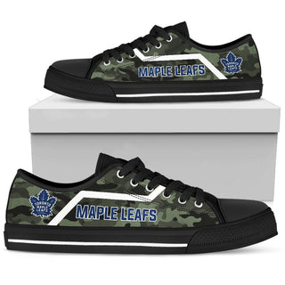 Camo Toronto Maple Leafs Logo Low Top Shoes