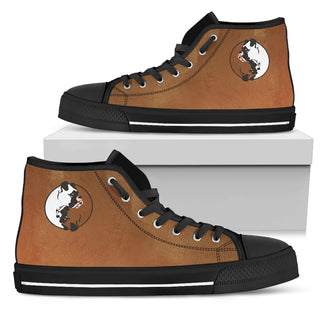 Yin Yang Style Boxer High Top Shoes