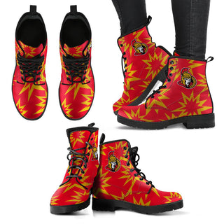 Dizzy Motion Amazing Designs Logo Ottawa Senators Boots