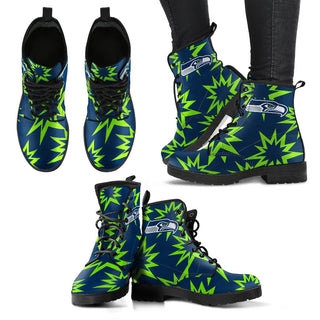 Dizzy Motion Amazing Designs Logo Seattle Seahawks Boots