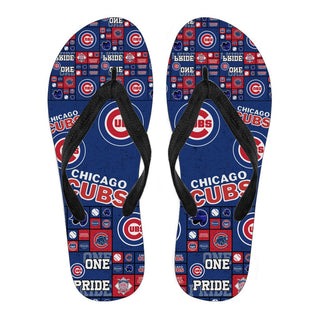 Color of Pride Flag Chicago Cubs Flip Flops