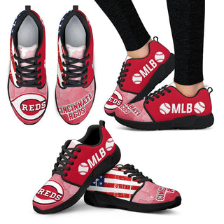 Awesome Fashion Cincinnati Reds Shoes Athletic Sneakers