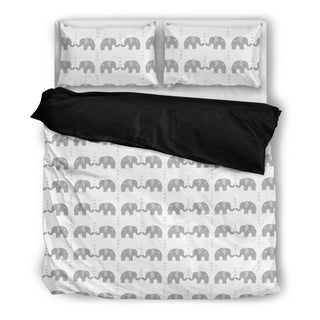 Elephant Blue White Beautiful Charming Attractive Cute Bedding Sets Ver 2