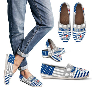Proud of American Flag Toronto Blue Jays Casual Shoes