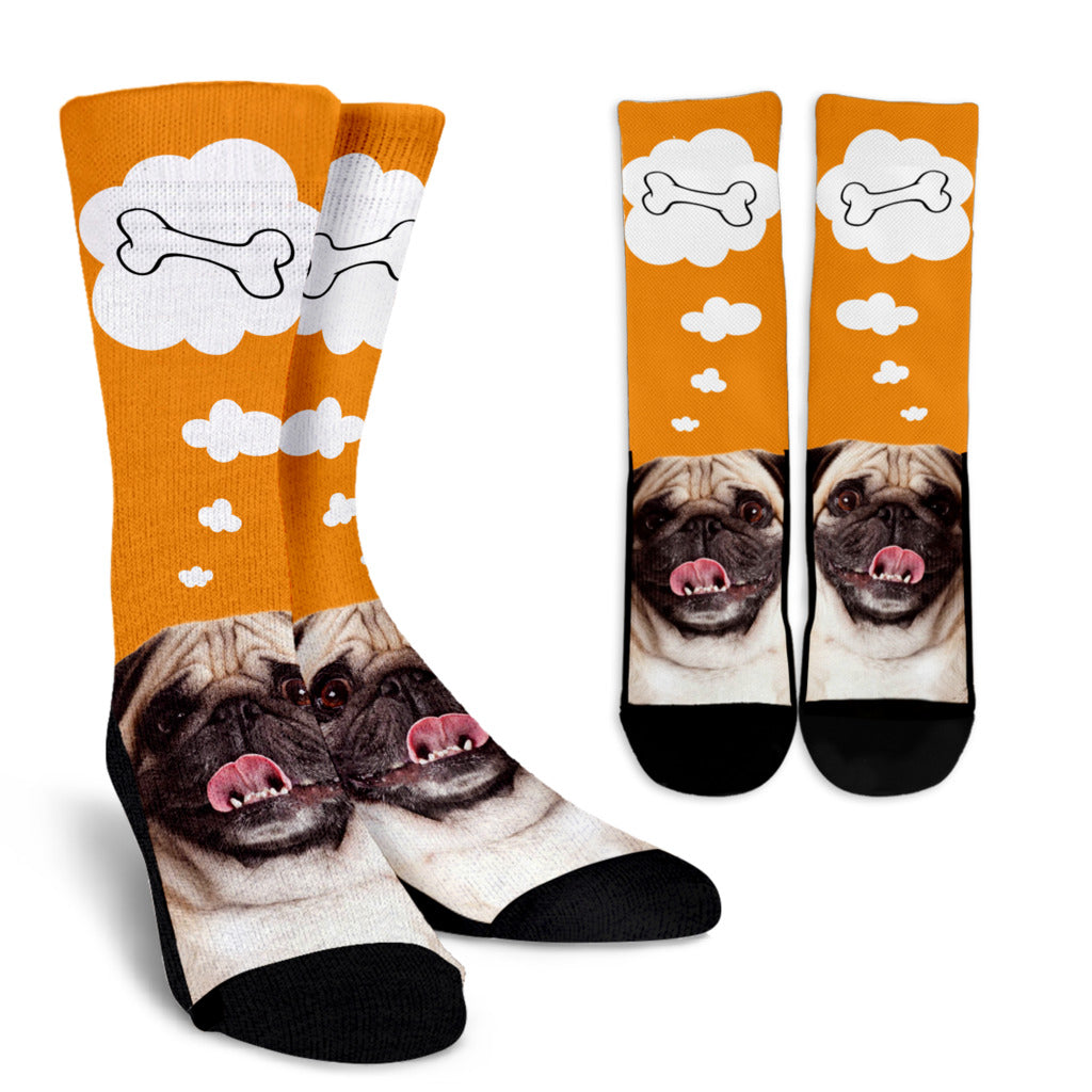 Nice Pug Socks - Pug Face 3D Print Socks is cool gift for friends