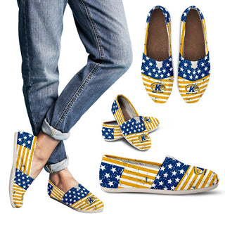Vintage Star America Flag Kent State Golden Flashes Women Casual Shoes