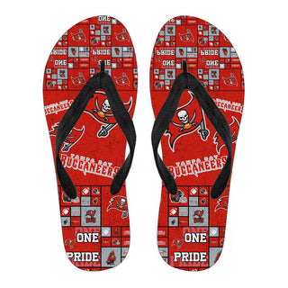 Color of Pride Flag Tampa Bay Buccaneers Flip Flops