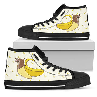 Corgi Inside Banana Funny Gift High Top Shoes