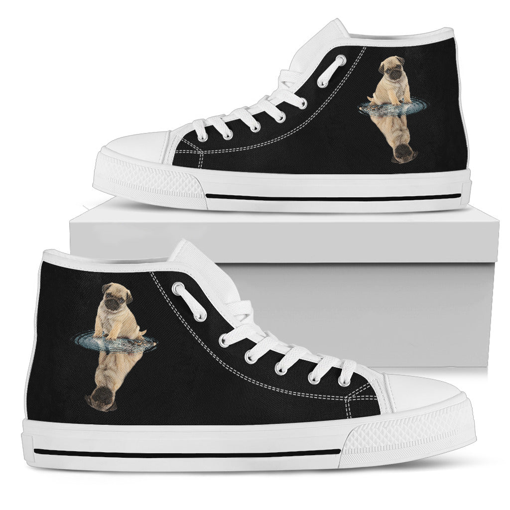 Pug Dream Reflect Water High Top Shoes