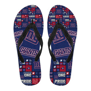 Color of Pride Flag New York Giants Flip Flops