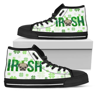 Irish Pug High Top Shoes