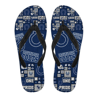 Color of Pride Flag Indianapolis Colts Flip Flops