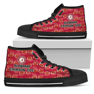 Wave Of Ball Alabama Crimson Tide High Top Shoes