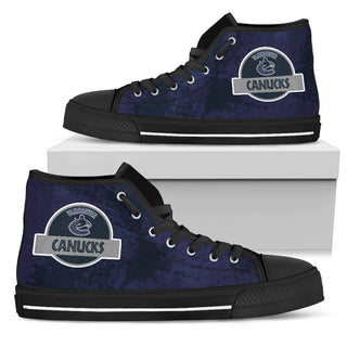 Cute Jurassic Park Vancouver Canucks High Top Shoes