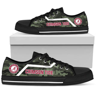 Camo Alabama Crimson Tide Logo Low Top Shoes