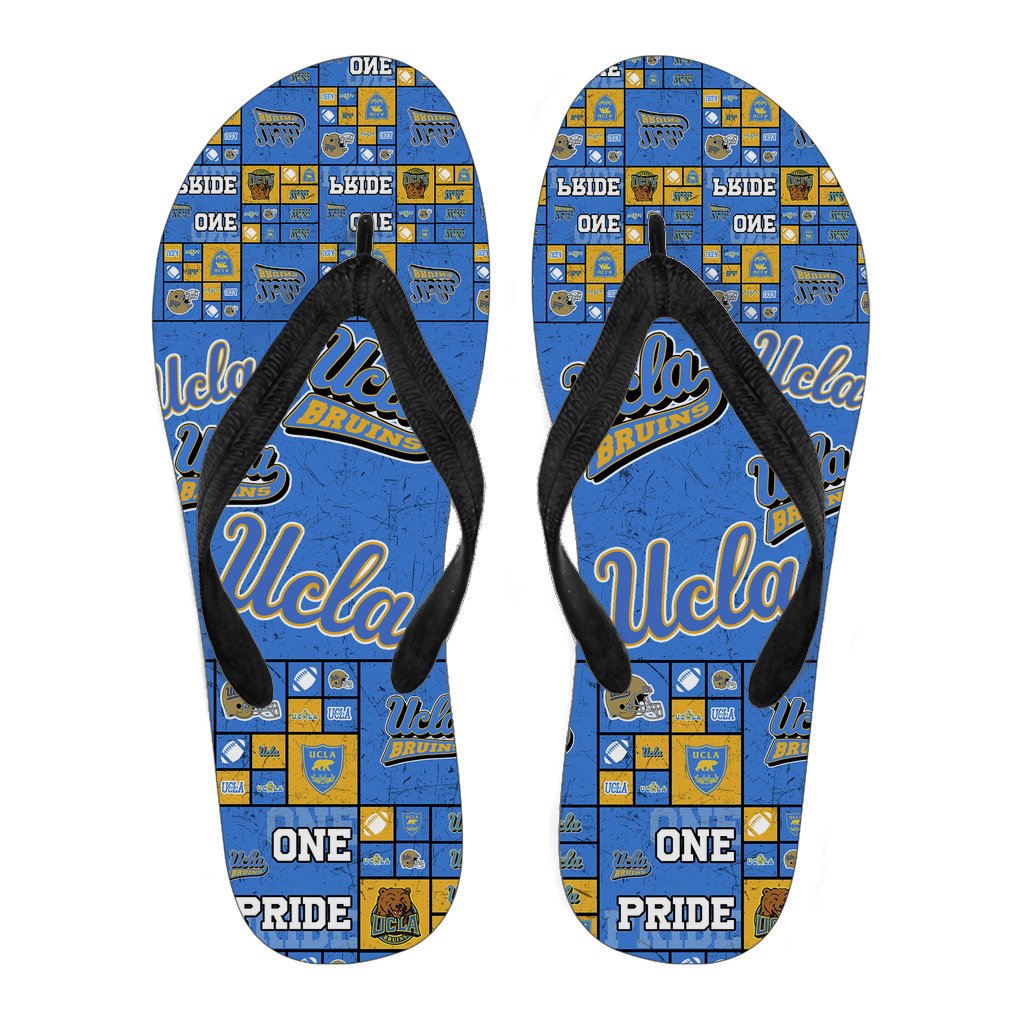 Color of Pride Flag UCLA Bruins Flip Flops
