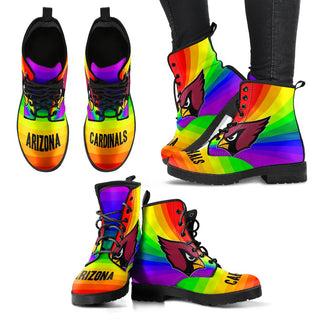 Awesome Rainbow Arizona Cardinals Boots