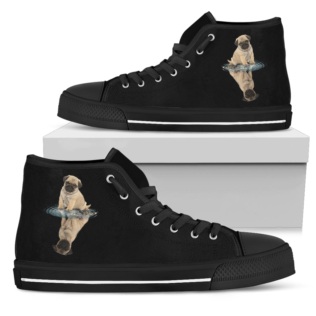 Pug Dream Reflect Water High Top Shoes