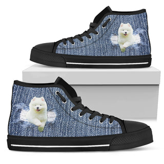 Samoyed Break The Wall High Top Shoes