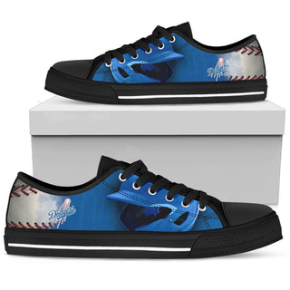 Artistic Scratch Of Los Angeles Dodgers Low Top Shoes