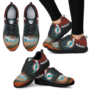 Pro Shop Miami Dolphins Running Sneakers For Football Fan