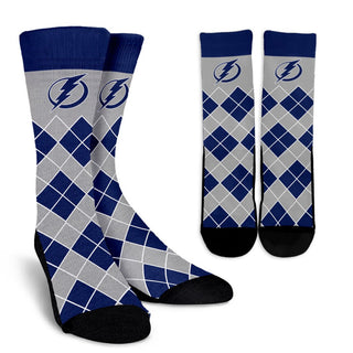 Gorgeous Tampa Bay Lightning Argyle Socks