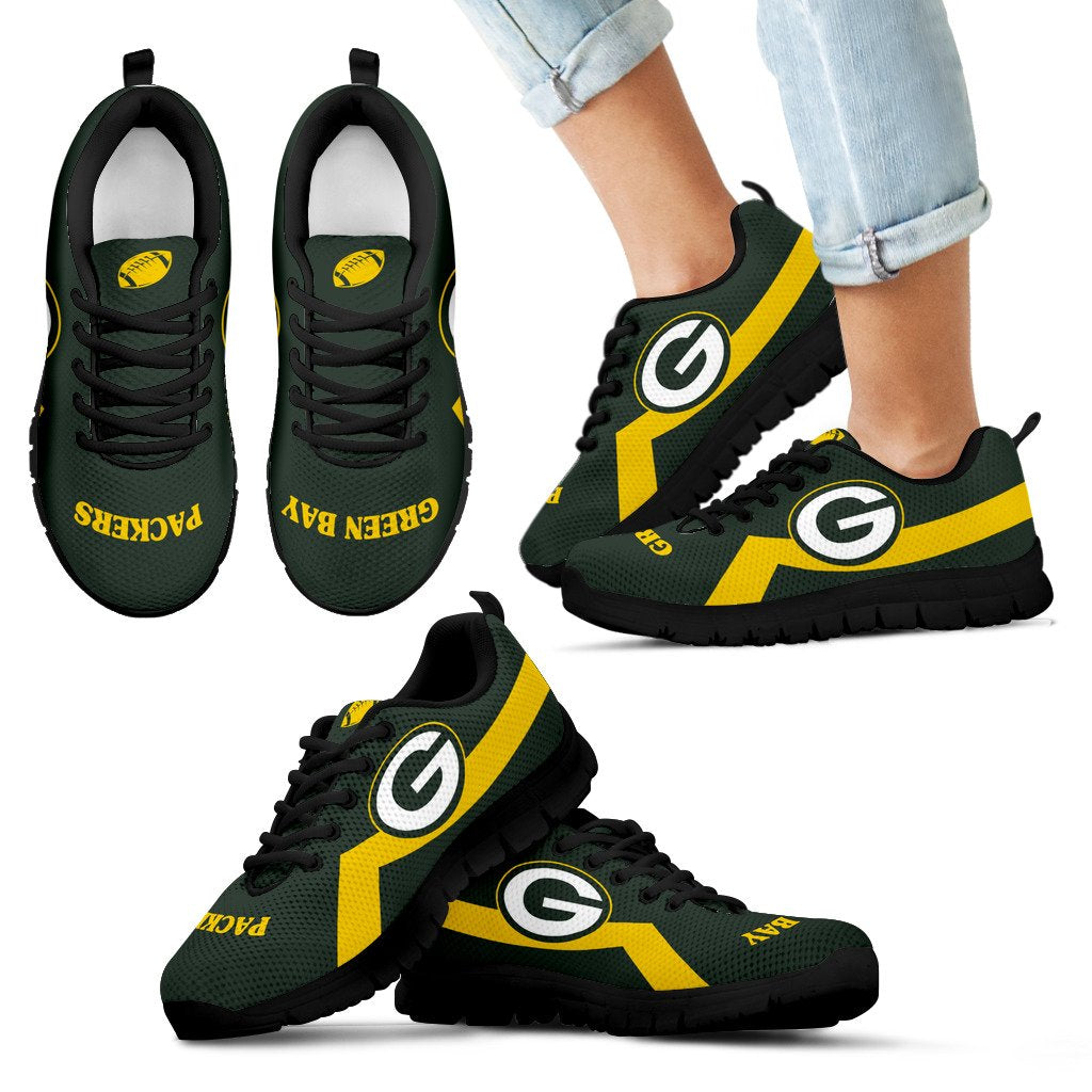 Green Bay Packers Line Logo Sneakers