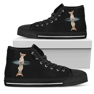 Chihuahua Dream Reflect Water High Top Shoes