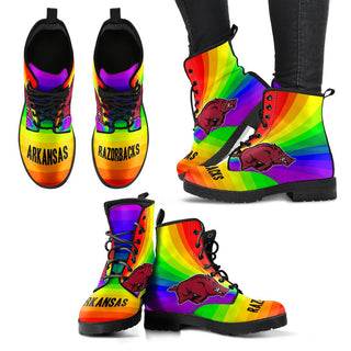 Awesome Rainbow Arkansas Razorbacks Boots