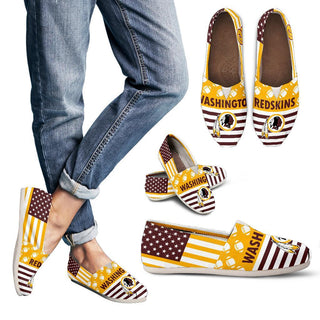 Proud of American Flag Washington Redskins Casual Shoes