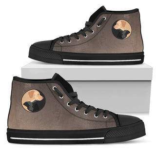 Yin Yang Style Labrador High Top Shoes