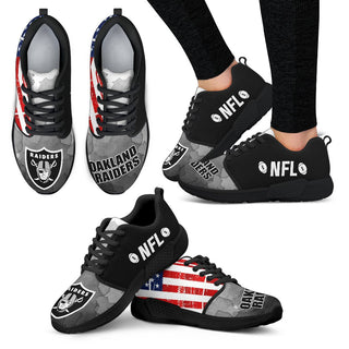 Awesome Fashion Oakland Raiders Shoes Athletic Sneakers