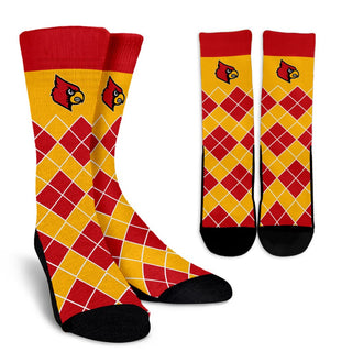 Gorgeous Louisville Cardinals Argyle Socks